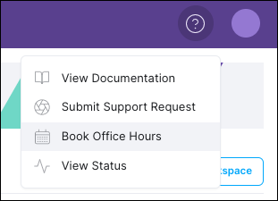 Button to book office hours in the Astro UI